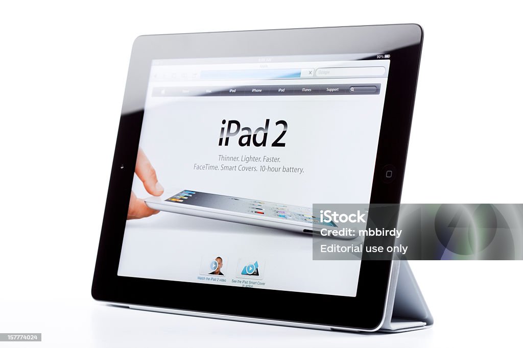 사과나무 왜고너의 iPad2, 격리됨에, 표시중 iPad2 웹 사이트 - 로열티 프리 iPad 스톡 사진