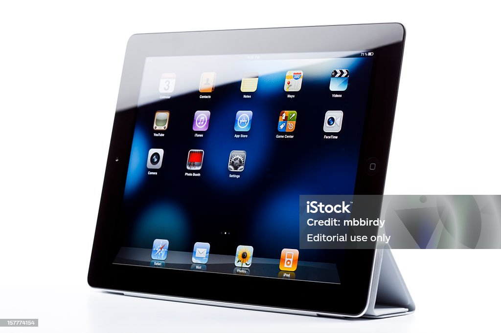 Apple iPad2 de inteligente, isolado, com tampa - Royalty-free .com Foto de stock