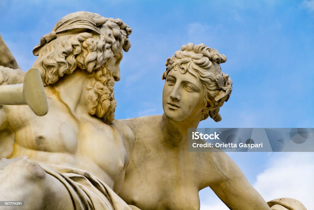 La fontaine de Pallas-Athene, Vienne - Photo de Statue libre de droits