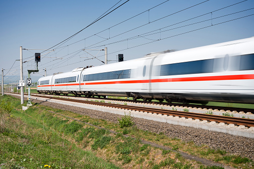 VENLO, THE NETHERLANDS - MAY 22, 2022: Nederlandse Spoorwegen VIRM-IV train at Venlo railway station