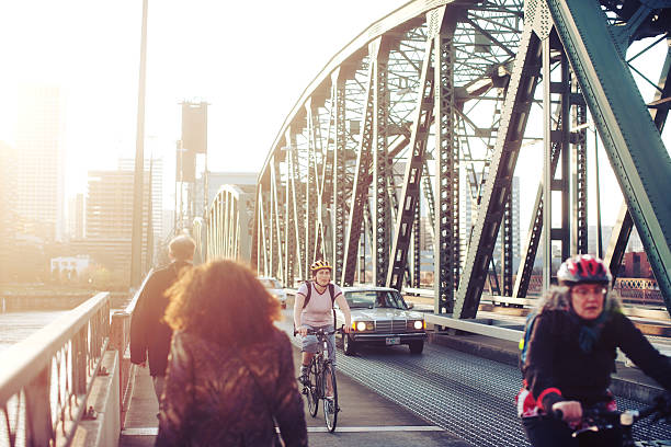 Hawthorne Ponte ciclisti - foto stock