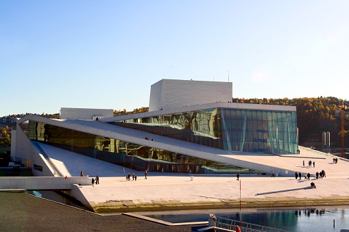 Oslo, Norway, July 4, 2023 - The Museum of Modern Art - Astrup Fearnley Museet - in Oslo Aker Brygge.
