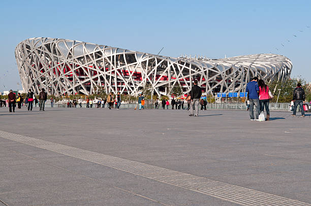 Bird's Nest Stadium Beijing China Asia  beijing olympic stadium photos stock pictures, royalty-free photos & images