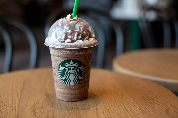 Frappuccino beverage from Starbucks Coffee stock photo