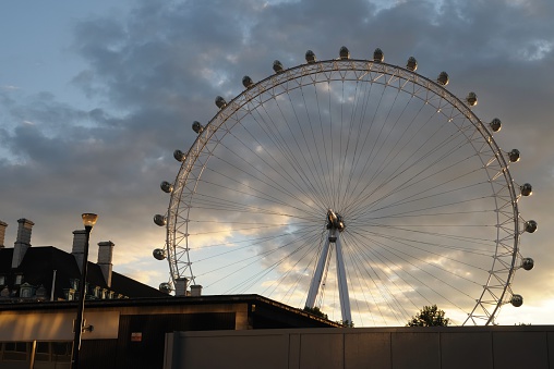 London, United Kingdom - May 29, 2023:  London Eye Millenium Wheel.