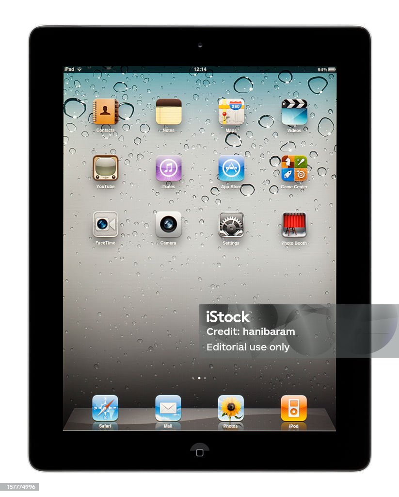 Apple iPad con trazado de recorte - Foto de stock de Aplicación para móviles libre de derechos