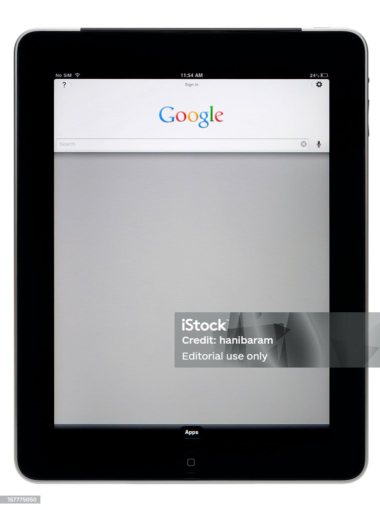 Google App Apple iPad - 로열티 프리 0명 스톡 사진