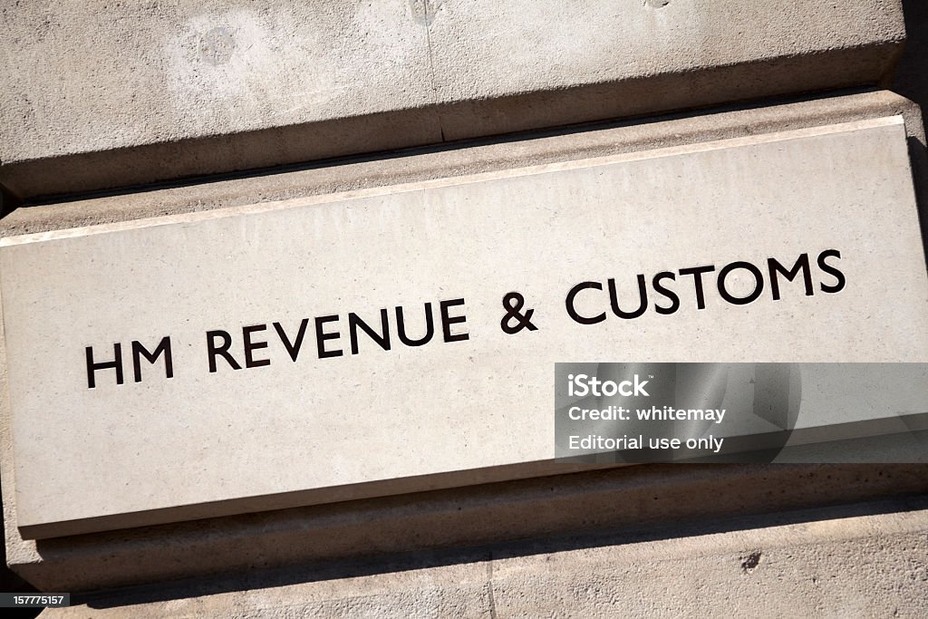 HM receita & alfândega placa - Foto de stock de HM Revenue and Customs royalty-free