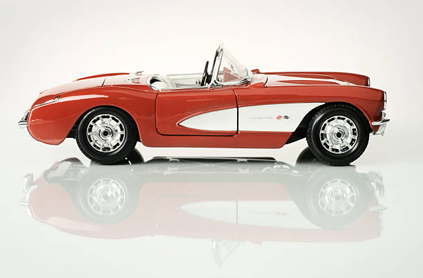 Düsseldorf, Germany – June 17, 2009: Rear view of 1957 Chevrolet Corvette displayed at collector’s car dealership