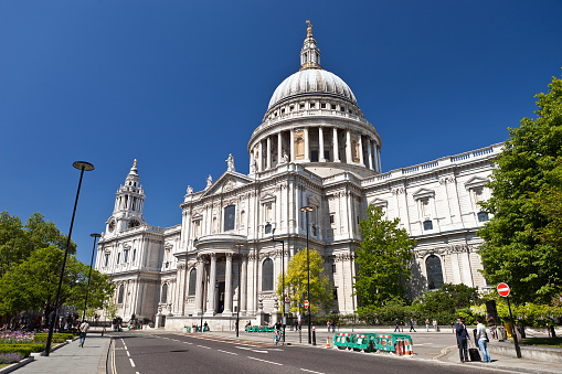 Saint Paul's Cathedral in London. Landmarks of London UK.