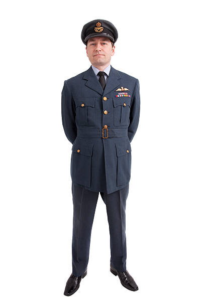 Squadron Leader WWII Pilot in Squadron Leader Officers Uniform raf stock pictures, royalty-free photos & images