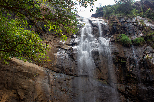 Agaya Gangai waterfalls located in Kolli Hills of the Eastern Ghats, Namakkal district, India.