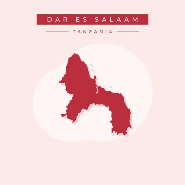 Vector illustration of Vector illustration vector of Dar es Salaam map Tanzania