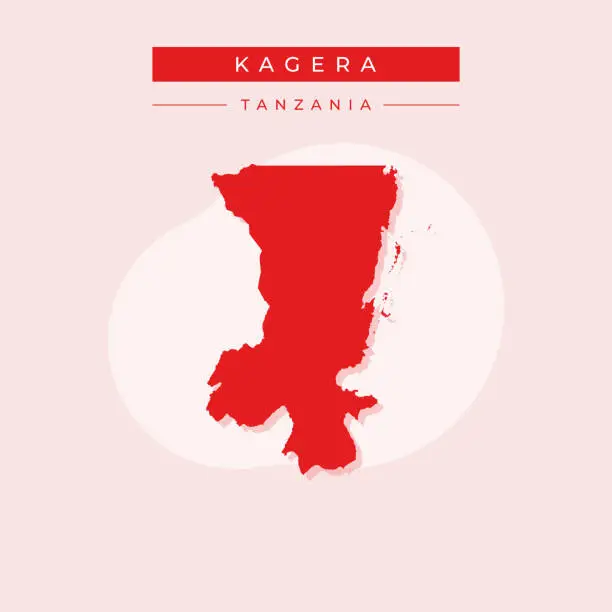 Vector illustration of Vector illustration vector of Kagera map Tanzania