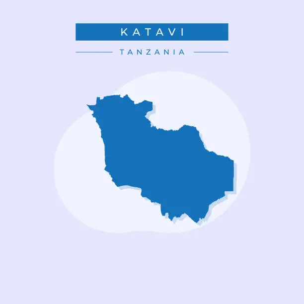 Vector illustration of Vector illustration vector of Katavi map Tanzania