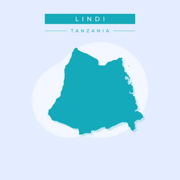 Vector illustration of Vector illustration vector of Lindi map Tanzania