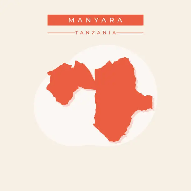 Vector illustration of Vector illustration vector of Manyara map Tanzania