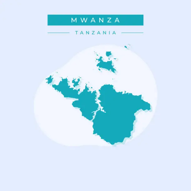 Vector illustration of Vector illustration vector of Mwanza map Tanzania