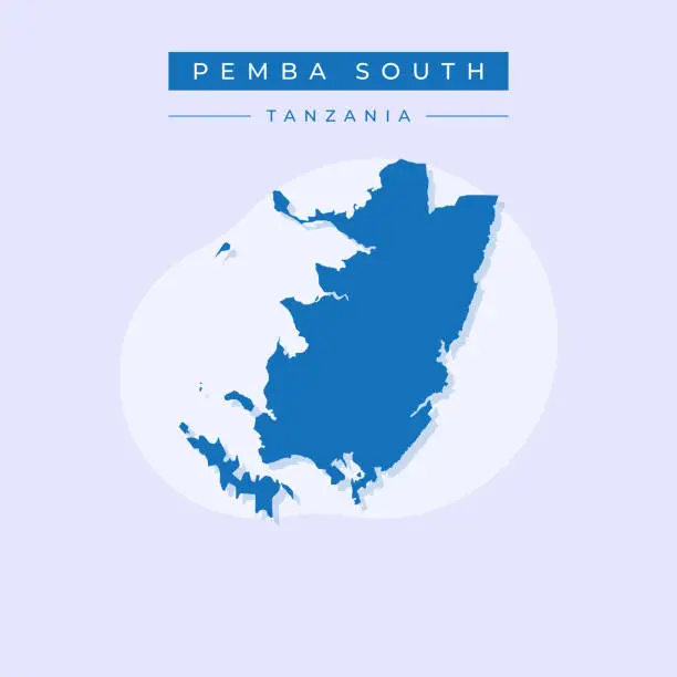 Vector illustration of Vector illustration vector of Pemba South map Tanzania