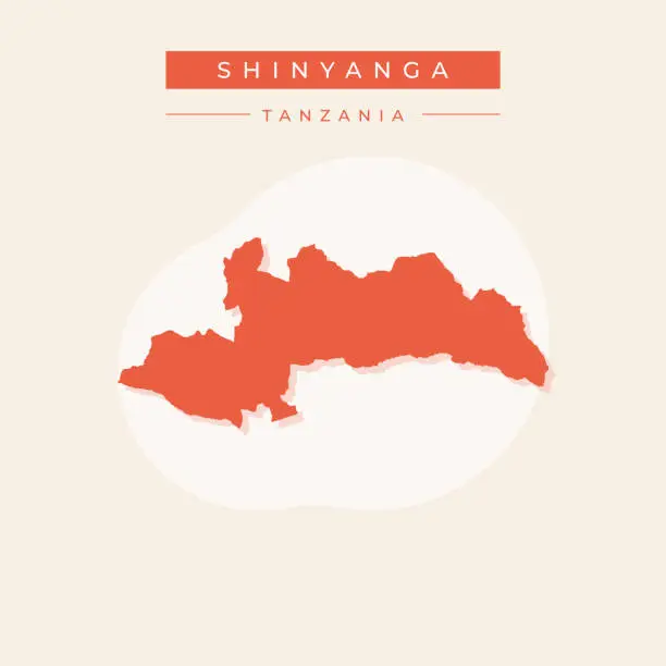 Vector illustration of Vector illustration vector of Shinyanga map Tanzania