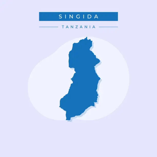 Vector illustration of Vector illustration vector of Singida map Tanzania