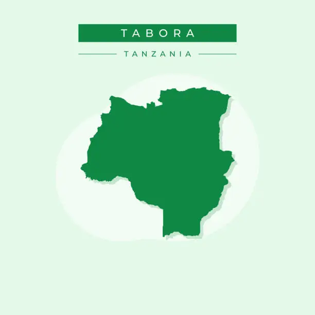 Vector illustration of Vector illustration vector of Tabora map Tanzania