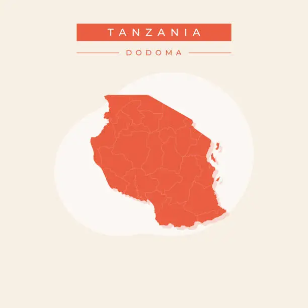 Vector illustration of Vector illustration vector of Tanzania map Tanzania