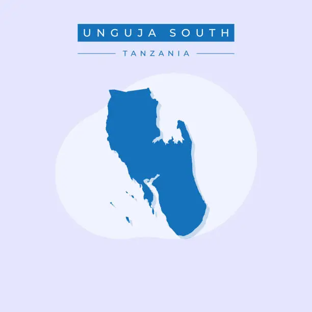 Vector illustration of Vector illustration vector of Unguja South map Tanzania