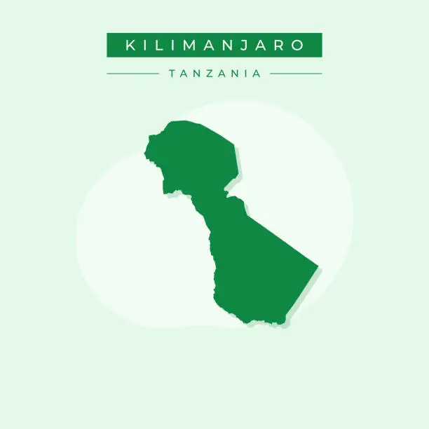 Vector illustration of Vector illustration vector of Kilimanjaro map Tanzania