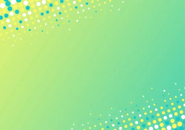 Vector illustration of Splash frame design with colorful halftone dots. A4 size.