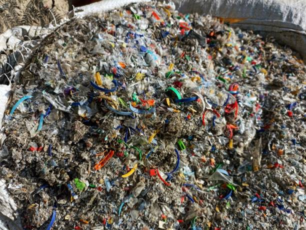 istock Plastic scraps for recycling in integrated waste collection 1577827317