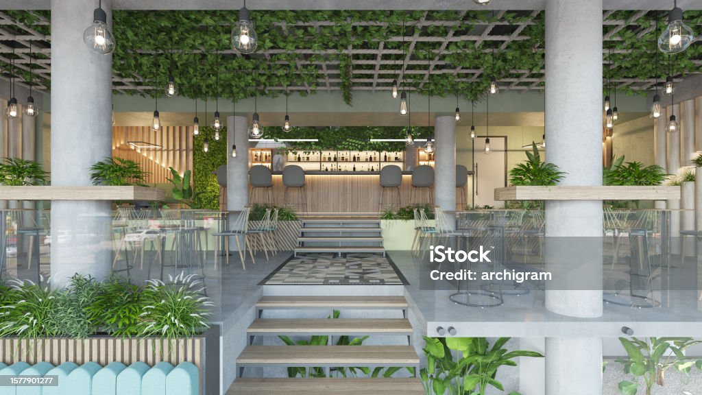 Cafe Restaurant Interior Design Computer Generated Image Architectural ...