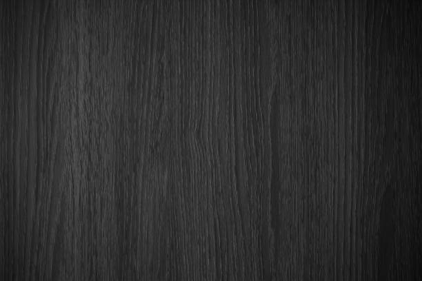 Black and white vertical wood texture background. Dark vertical lines wooden textured background.