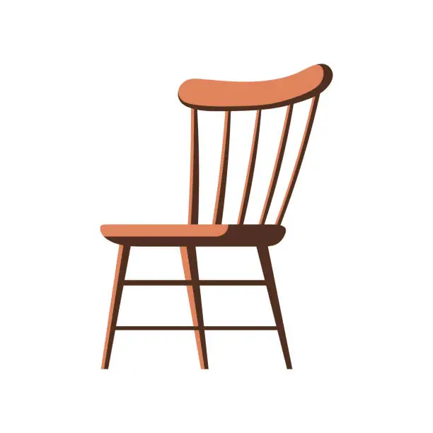 Vector illustration of chair icon white