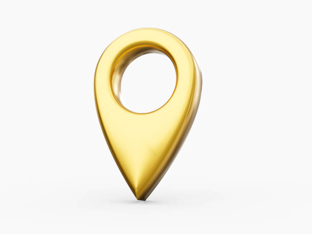 istock 3d Golden Shiny Location Map Pin Or Navigation Symbol Icon On White Background 3d Illustration 1577972897