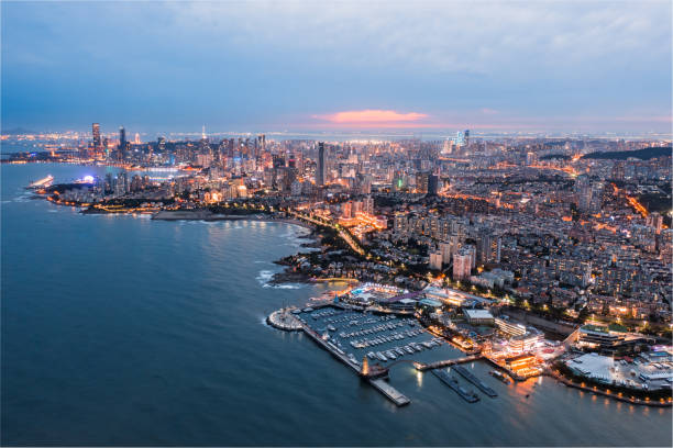 istock QingDao city building and Sea 1577975567