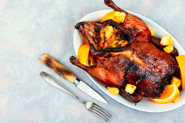 istock Roast Christmas duck with apples 1578080193