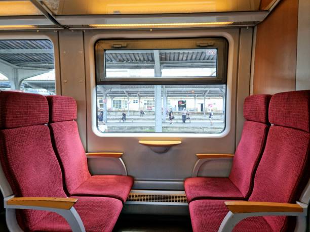 Free Stock Photo of Inside of a Train With Pink Seats | Download Free ...