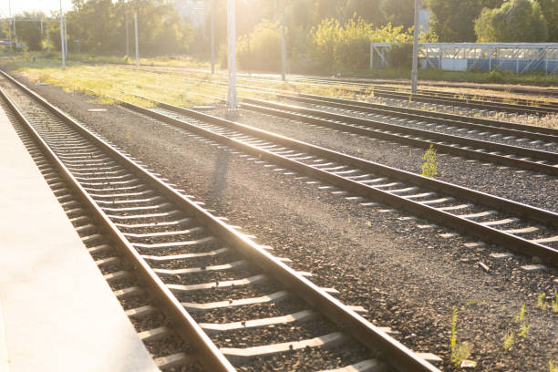 istock Railway track, Railway Station 1578172261