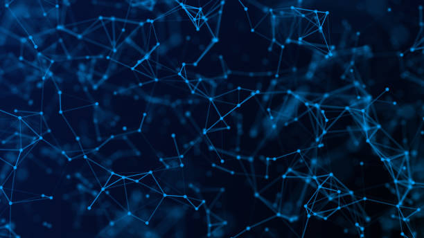 istock Abstract technological network of connected lines and dots 1578192886