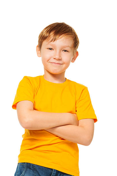 istock Confident kid in yellow t-shirt 157822358