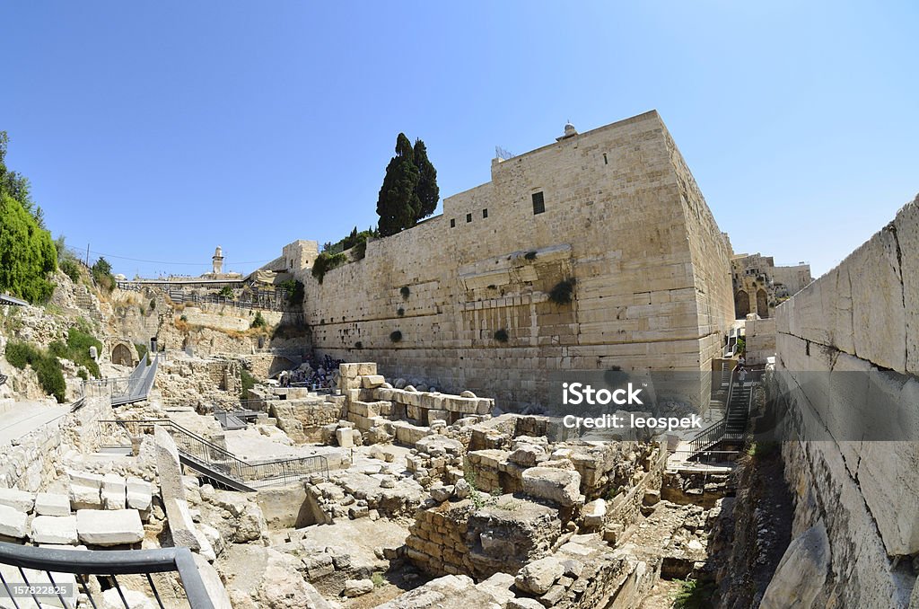 遺跡群西洋の壁の近くのエ�ルサレム、 - イスラエルのロイヤリティフリーストックフォト