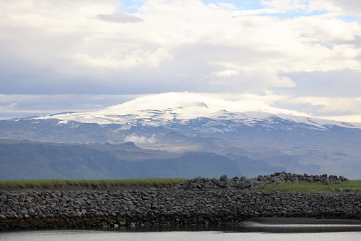 Iceland: - Eyjafjallajokull is the sixth largest glacial island and is also named for the stratovolcano below
