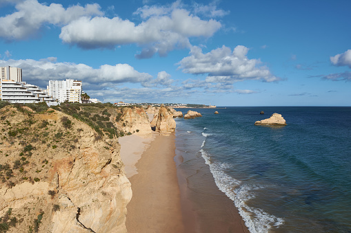 Beautiful view of the Praia do Amado. Portimao coastline, Algarve region, Portugal