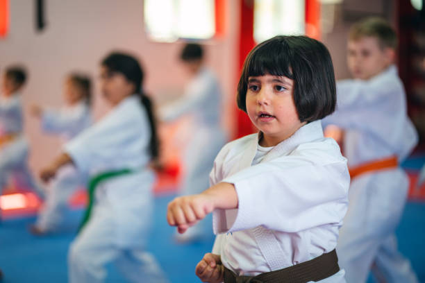 istock Karate Training, Kids of different ages in kimono 1578252281