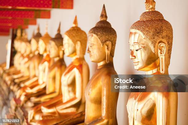 Row Of Buddhas Stock Photo - Download Image Now - Asia, Bangkok, Buddha