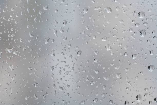 Rainy day on the outside.Raindrops on window.