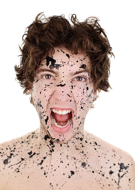 istock Yelling Man Splattered in Paint 157829369