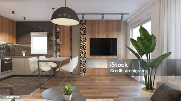 Interior Design Architecture Computer Generated Image Of Living Room ...