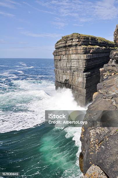 Loop Head Cliffs Ireland Stock Photo - Download Image Now - Atlantic Ocean, Boulder - Rock, Cliff